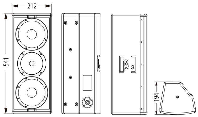 固定安裝揚聲器尺寸圖