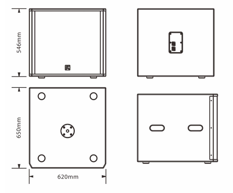 18英寸低頻揚聲器尺寸圖