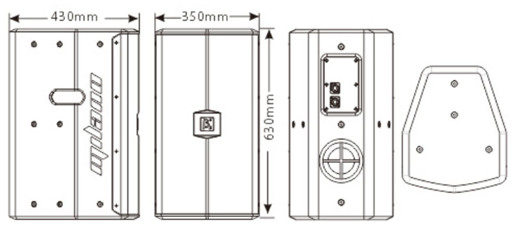 12寸2路分頻揚聲器尺寸圖