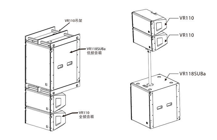二分頻無源線陣全頻音箱安裝圖